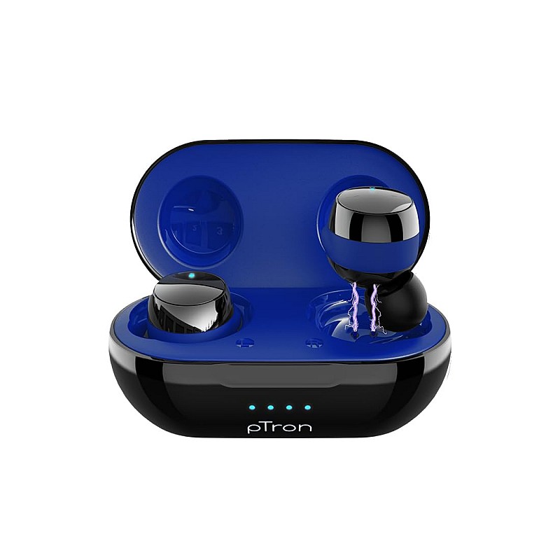 pTron Bassbuds Jets Headphone, True Wireless Bluetooth 5.0 (Black)