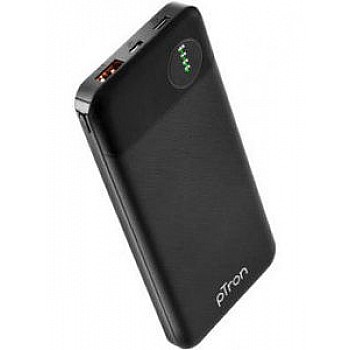 PTron 10000 mAh Lithium_Polymer Dynamo Pro Power Bank with 18 Watt Fast Charging, Black