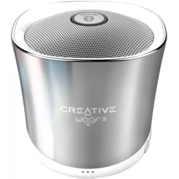 CREATIVE Woof 3 Portable Bluetooth Speaker (Silver, Mono Channel) CREATIVE Woof 3 Portable Bluetooth Speaker (Silver, Mono Channel)