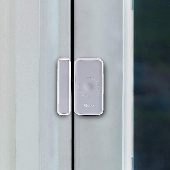 Qubo Wireless Smart Door/Window Sensor Camera, White  -