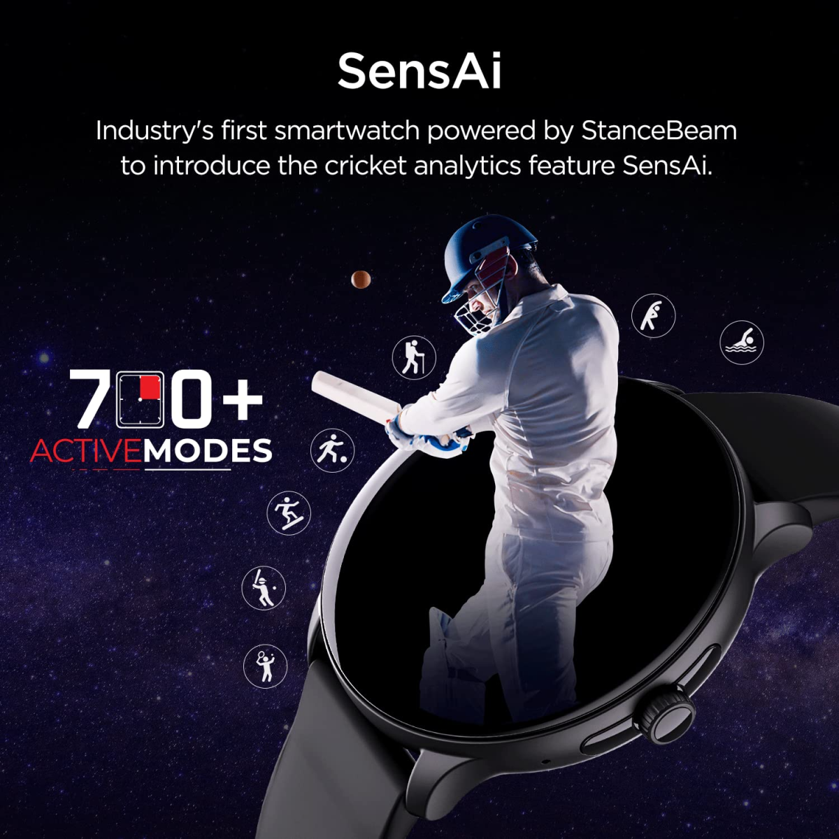 boAt Lunar Connect with ENx Technology for BT Calling & 1.28 HD Round Display Smartwatch (Charcoal Black)