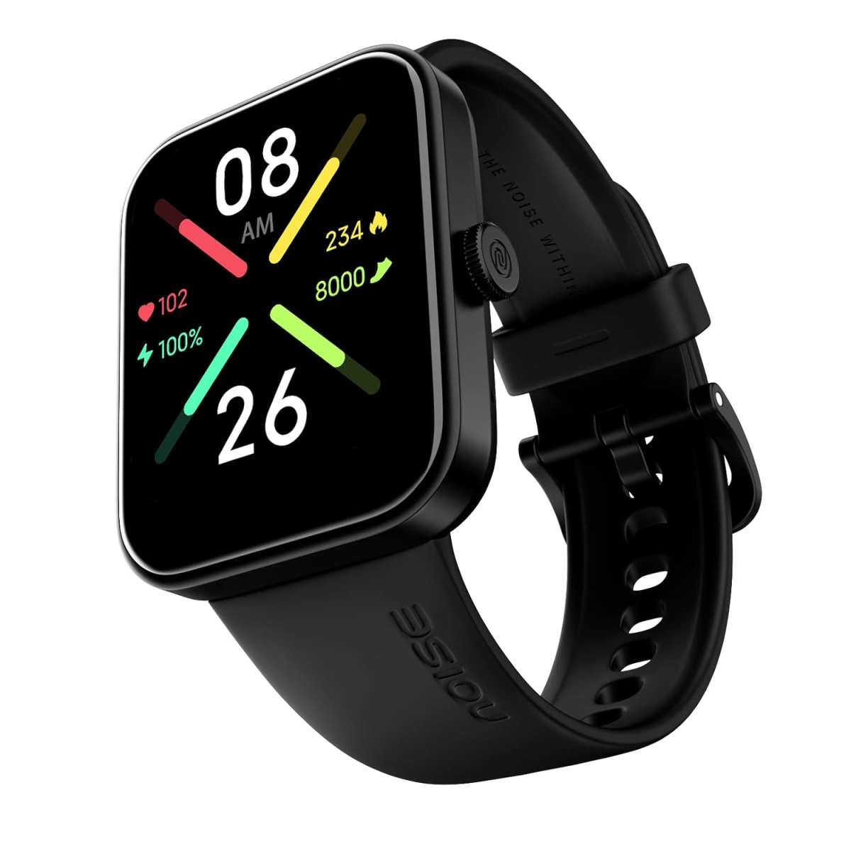 Noise Pulse Go Buzz Smart Watch with Advanced Bluetooth Calling, 1.69 TFT Display Heavy Jet Black