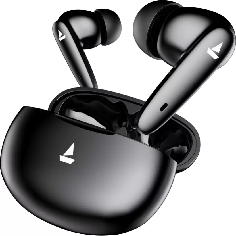 boAt Airdopes 161 Pro with 50 HRS Playback, ASAP Charge & Multi Point Connectivity Bluetooth Headset (Sleek Black, True Wireless)