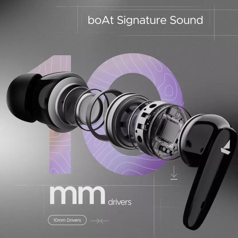 boAt Airdopes 161 Pro with 50 HRS Playback, ASAP Charge & Multi Point Connectivity Bluetooth Headset (Sleek Black, True Wireless)