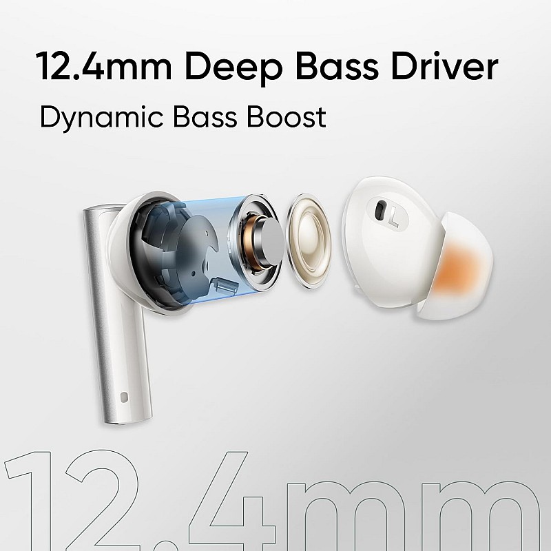 realme Buds Air 6 TWS in Ear Earbuds with 12.4 Mm Deep Bass Driver, 40 Hours Play Time, Fast Charge,50 Db ANC,Lhdc 5.0, 55 Ms Low Latency, Ip55 Dust & Water Resistant, Bluetooth V5.3 (Forrest Green)