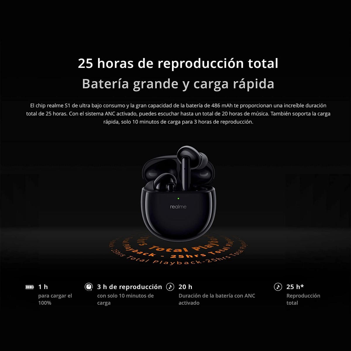 realme Buds Air Pro Bluetooth Truly Wireless in Ear Earbuds with Mic, Fast Charging & Up to 25Hrs Playtime (Black) realme Buds Air Pro Bluetooth Truly Wireless in Ear Earbuds with Mic, Fast Charging & Up to 25Hrs Playtime (Black)