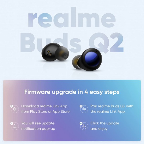 Realme Buds Q2 Bluetooth Truly Wireless in Ear Earbuds with Mic Active Black