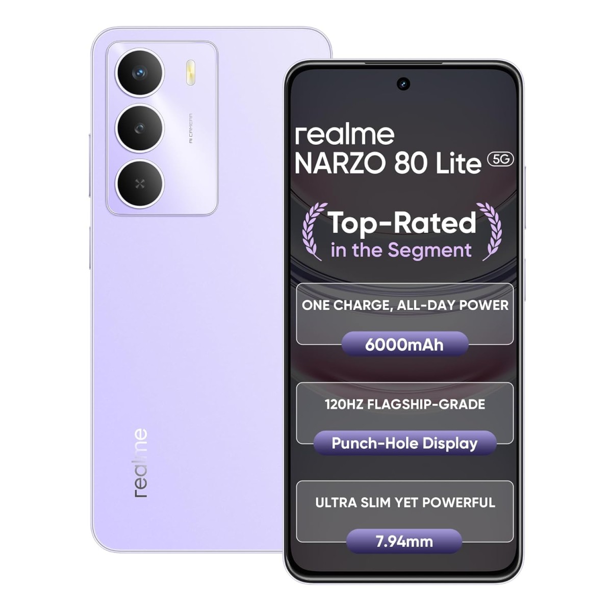 Realme NARZO 80 Lite 5G Onyx Black, 4GB+128GB 6000mAh Long-Lasting Battery Realme NARZO 80 Lite 5G Onyx Black, 4GB+128GB 6000mAh Long-Lasting Battery