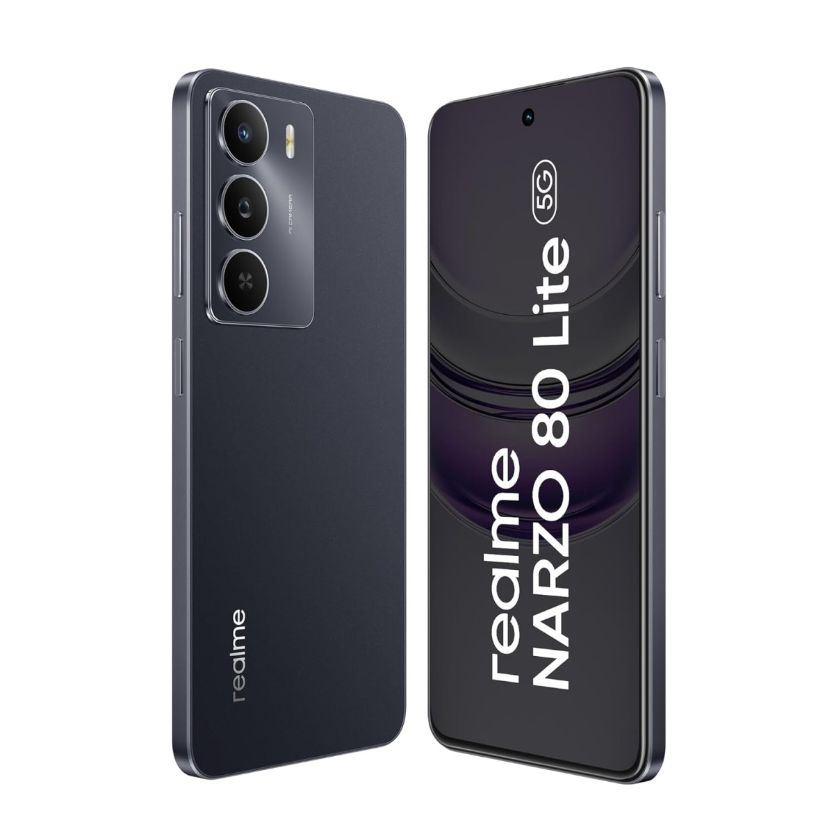 Realme NARZO 80 Lite 5G Onyx Black, 4GB+128GB 6000mAh Long-Lasting Battery Realme NARZO 80 Lite 5G Onyx Black, 4GB+128GB 6000mAh Long-Lasting Battery