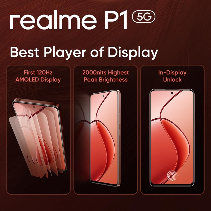 realme P1 5G (Phonix Red, 6GB RAM, 128GB Storage {open box} realme P1 5G (Phonix Red, 6GB RAM, 128GB Storage {open box}
