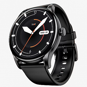 boAt Lunar Connect Ace with 1.43 AMOLED Display, BT Calling, 100 Sports Mode IP68 Smartwatch Black Strap Free Size