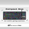 Cosmic Byte CB-GK-18 Firefly RGB Ten-Keyless Keyboard with Outemu Red Switch Black