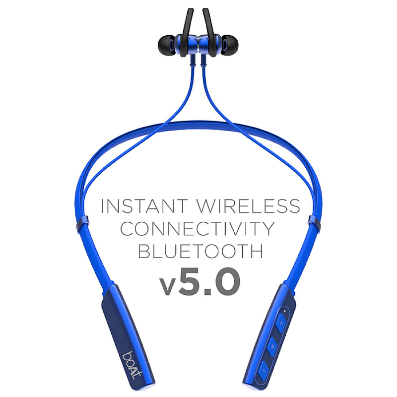 boAt Rockerz 238 Bluetooth neckband headset  (Blue, In the Ear)