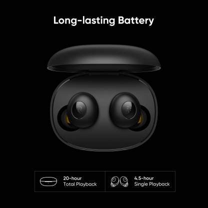 realme Buds Q Bluetooth Headset Black, True Wireless (Black) realme Buds Q Bluetooth Headset Black, True Wireless (Black)