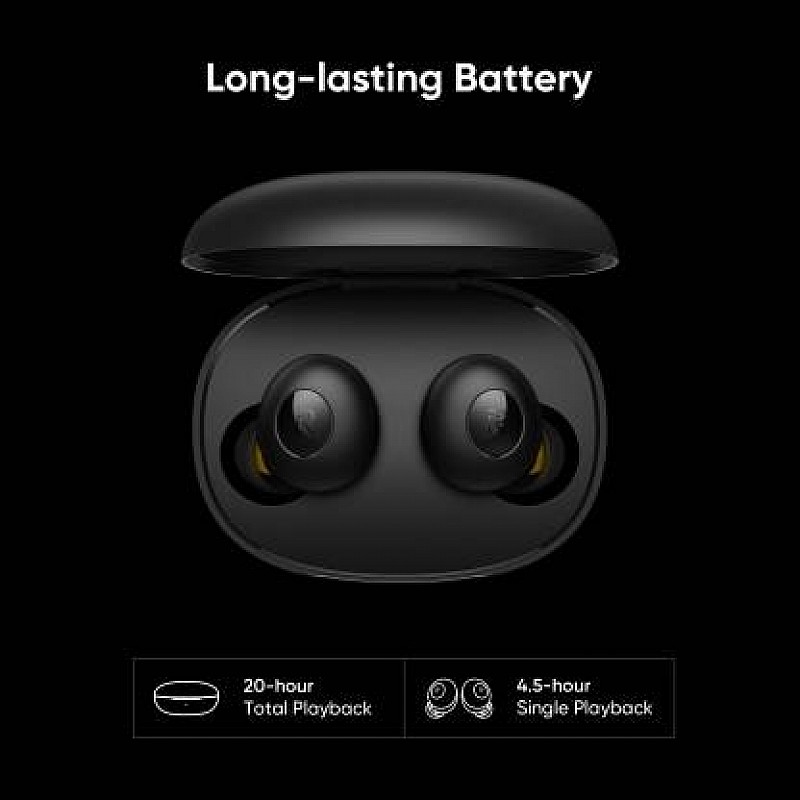 realme Buds Q Bluetooth Headset Black, True Wireless (Black)