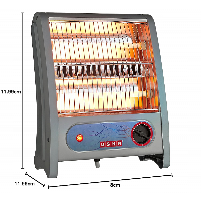 Usha Quartz Room Heater (3002) 800-Watt with Overheating Protection (Ivory)