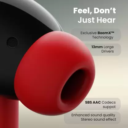 Boult W40 with Quad Mic ENC, 48H Battery Life, Low Latency Gaming (Berry Red, True Wireless) Boult W40 with Quad Mic ENC, 48H Battery Life, Low Latency Gaming (Berry Red, True Wireless)
