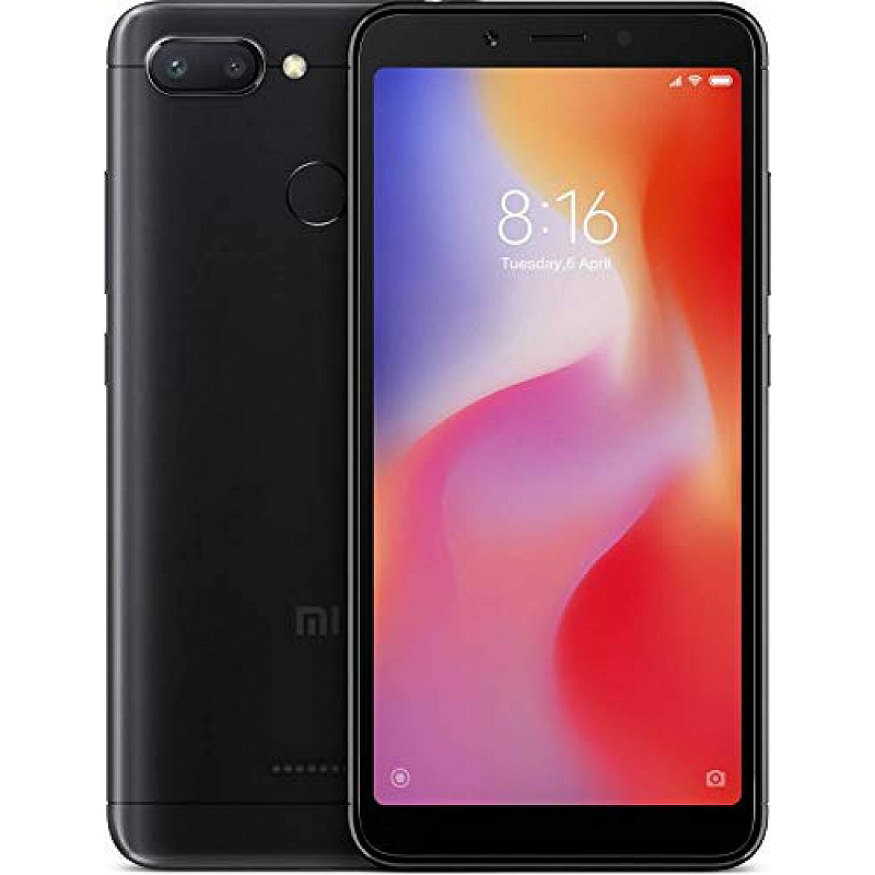 Redmi 6 (Black, 3GB RAM, 64GB Storage) Refurbished-