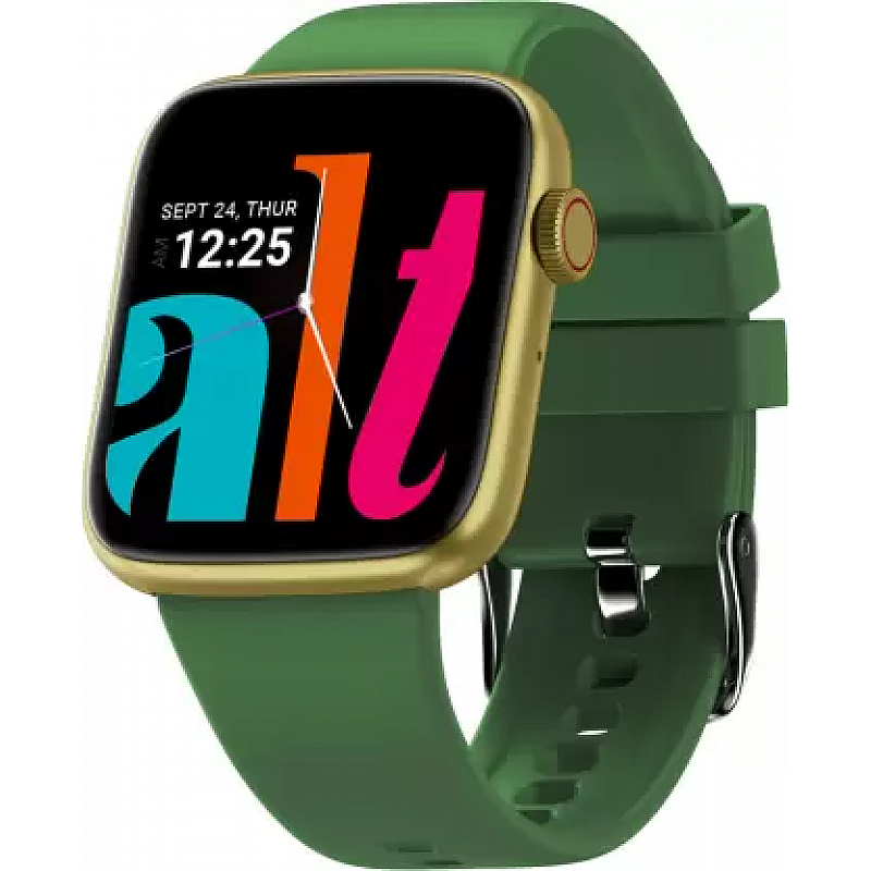 alt Lit, 1.85 HD Display Bt Calling, 7 day Battery Smartwatch (Moss Green) Strap, Regular