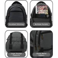 Large 40 L Laptop Backpack Laptop Backpack 1001 Unisex With USB Port And Rain Cover  (Black)