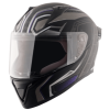VEGA Bolt Marvel Black Panther Edition Motorbike Helmet (Black Silver)