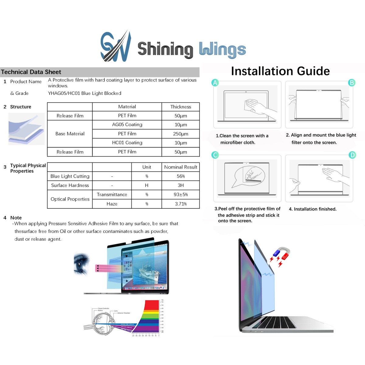 Slim Magnetic Privacy Screen Filter - 33.02 cm MacBook Pro -
