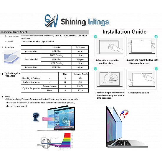 Slim Magnetic Privacy Screen Filter - 33.02 cm MacBook Pro -