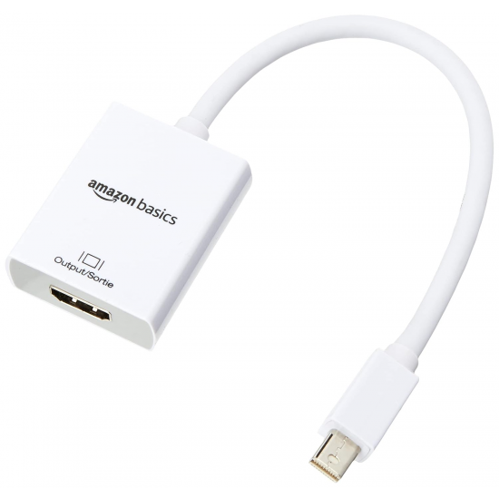 AmazonBasic Mini DisplayPort (Thunderbolt) to HDMI Adapter - White