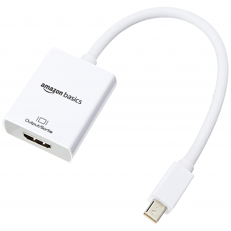 AmazonBasic Mini DisplayPort (Thunderbolt) to HDMI Adapter - White