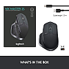 Logitech MX Master 2S Wireless Mouse Multi-Device Bluetooth or 2.4GHz Wireless Black