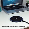 Ambrane Fast Wireless Charger, 10W Output, Qi Wireless Charging Pad, LED Indicator for Charging, Compact and Sleek Design (WC-38, Black), Normal