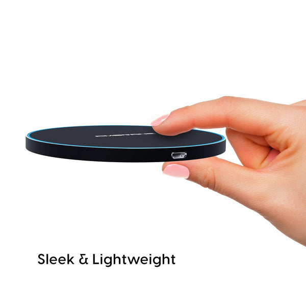 Ambrane Fast Wireless Charger, 10W Output, Qi Wireless Charging Pad, LED Indicator for Charging, Compact and Sleek Design (WC-38, Black), Normal Ambrane Fast Wireless Charger, 10W Output, Qi Wireless Charging Pad, LED Indicator for Charging, Compact and Sleek Design (WC-38, Black), Normal