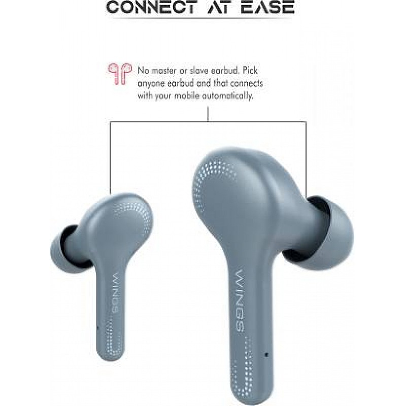 Wings Vibe SMBT0626 True Wireless earbuds (Grey)