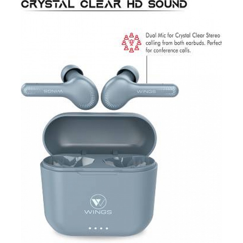 Wings Vibe SMBT0626 True Wireless earbuds (Grey)