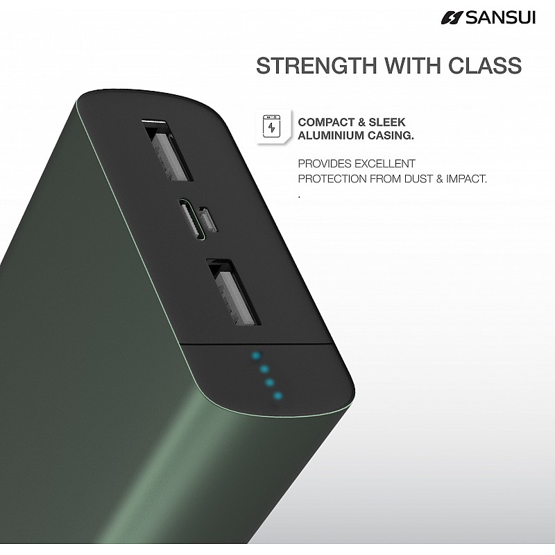 Sansui 20000 mAh Power Bank (12 W, Fast Charging)   