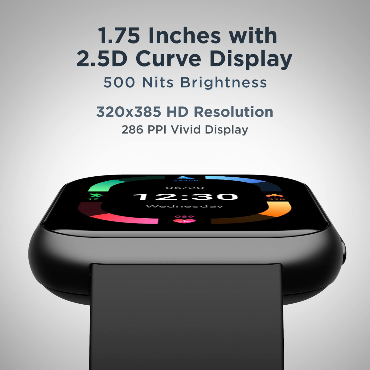 boAt Blaze Smart Watch with 1.75" HD Display, Fast Charge, Apollo 3 (Active Black)