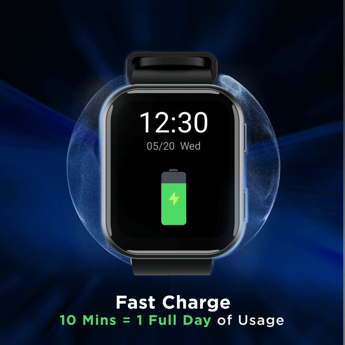 boAt Blaze Smart Watch with 1.75" HD Display, Fast Charge, Apollo 3 (Active Black)