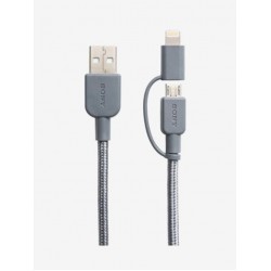 Sony Braided USB Syncing and Charging Cable sync and Charging Cable for IP-Hone Grey