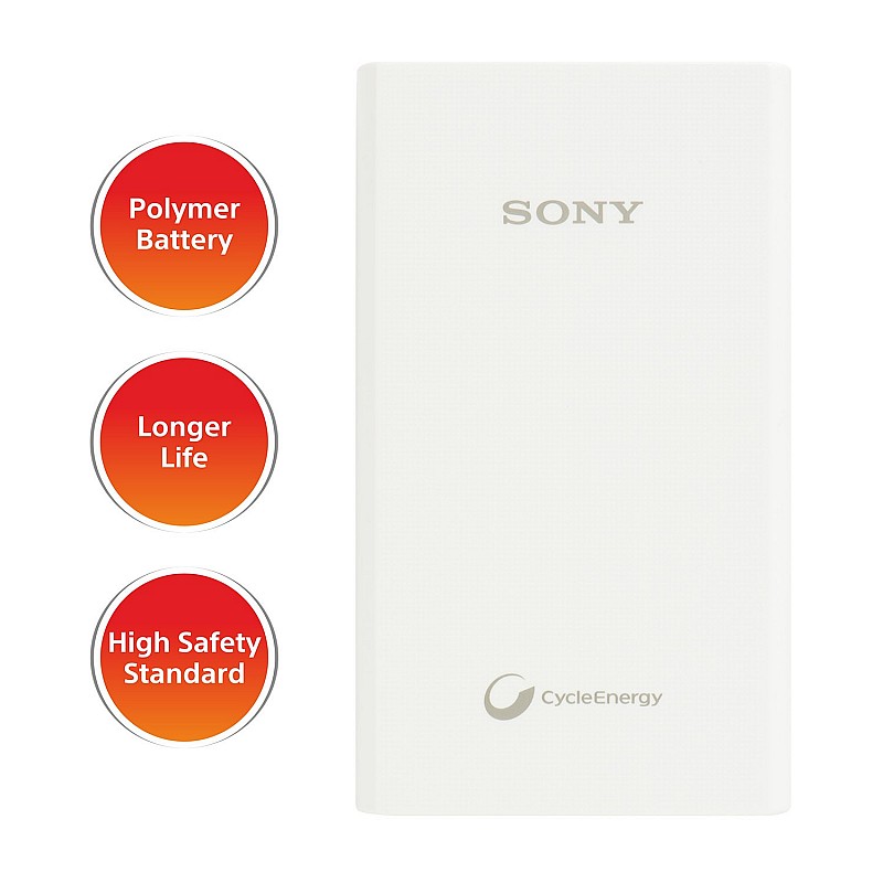 Sony 8700 mAh Power Bank CP-V9 White Lithium Polymer