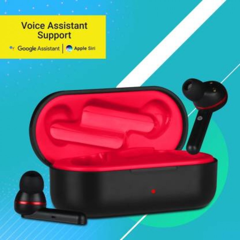 Zebronics Sound Bomb Supporting Bluetooth 5.0 TWS Earphones with Touch Control with Portable Charging case (Red+Black) Zebronics Sound Bomb Supporting Bluetooth 5.0 TWS Earphones with Touch Control with Portable Charging case (Red+Black)