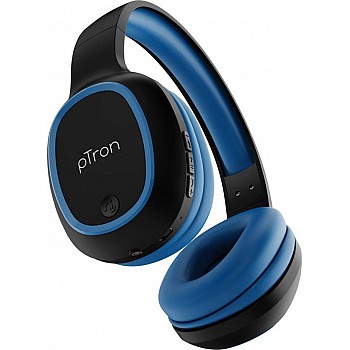 PTron Soundster Lite Bluetooth Headset  (Blue, Black, On the Ear)