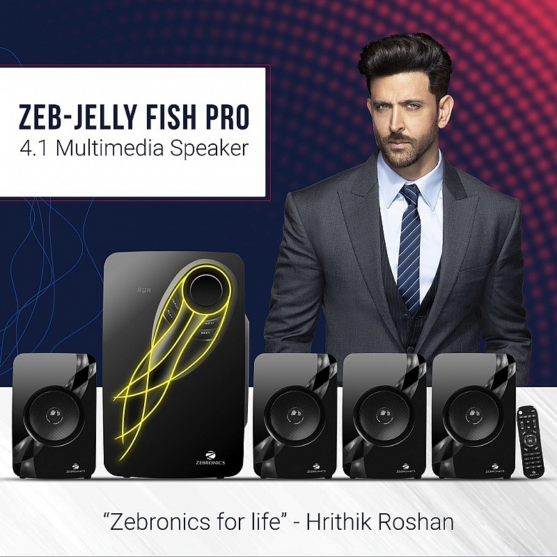 Zebronics Zeb-Jellyfish Pro 4.1 Multimedia Speaker with Smartphone Control