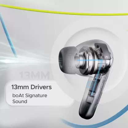 boAt Airdopes Kick with 75 HRS Playback, 13mm Drivers, Quad Mics ENx & Beast Mode Bluetooth Headset (Carbon Black, In the Ear) boAt Airdopes Kick with 75 HRS Playback, 13mm Drivers, Quad Mics ENx & Beast Mode Bluetooth Headset (Carbon Black, In the Ear)