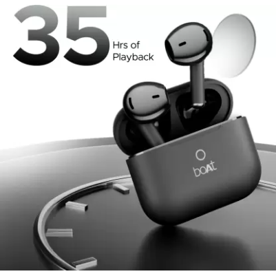 boAt Airdopes Alpha with 35 HRS Playback, 13mm Drivers, Dual Mics (Jet Black, In the Ear) boAt Airdopes Alpha with 35 HRS Playback, 13mm Drivers, Dual Mics (Jet Black, In the Ear)