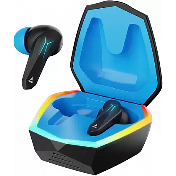 boAt Immortal 128 Bluetooth Headset (Black, Blue, True Wireless)