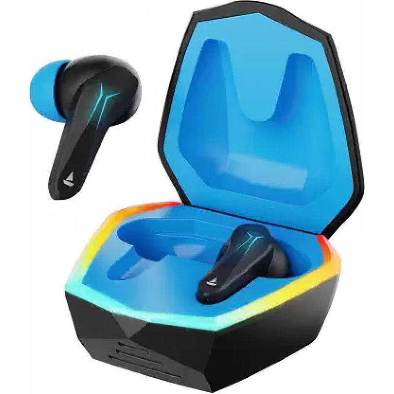 boAt Immortal 128 Bluetooth Headset (Black, Blue, True Wireless)