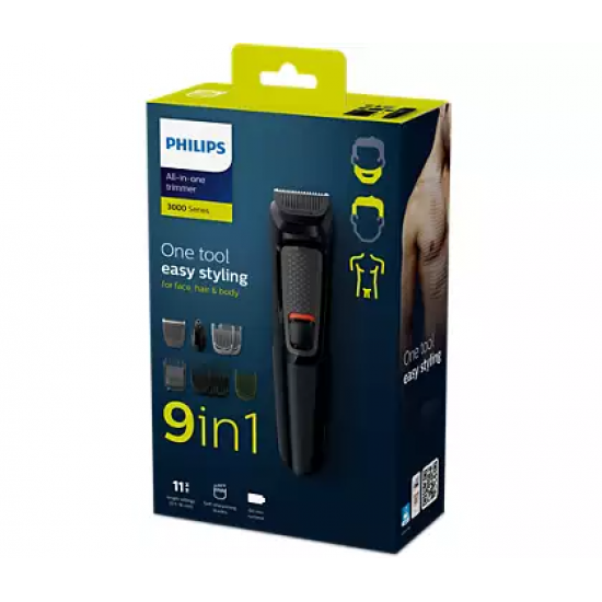 Philips Multi Grooming Kit MG3710/65, 9-in-1 (New Model), Face, Head and Body - All-in-one Trimmer for Men 