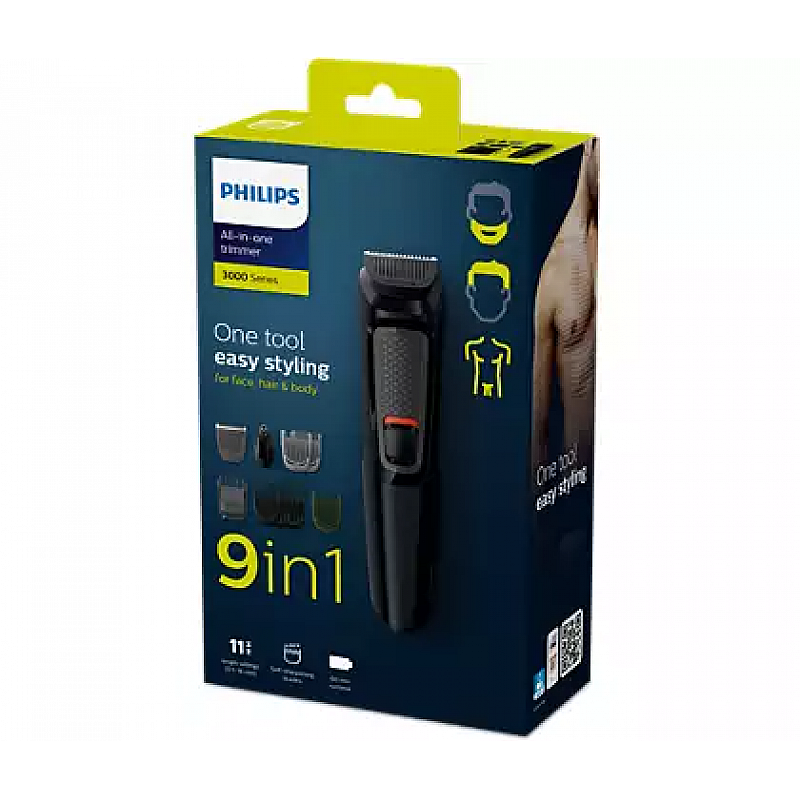 Philips Multi Grooming Kit MG3710/65, 9-in-1 (New Model), Face, Head and Body - All-in-one Trimmer for Men 