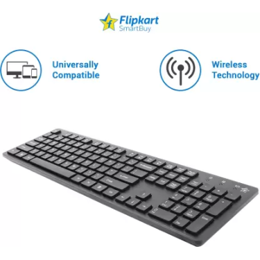 Flipkart SmartBuy KM-206W Wireless Laptop Keyboard (Matte Black) Flipkart SmartBuy KM-206W Wireless Laptop Keyboard (Matte Black)