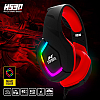 Ant Esports H530 Multi-Platform Pro RGB LED Wired Gaming Headset  (Black - Red)